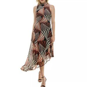 NWOT Women's Taylor Victoria Mesh Asymmetrical Dress Sz 12